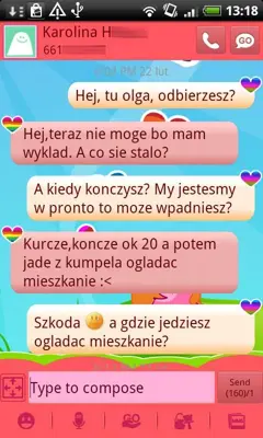 GO SMS Pro Rainbow Theme Free android App screenshot 0