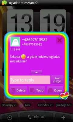 GO SMS Pro Rainbow Theme Free android App screenshot 1