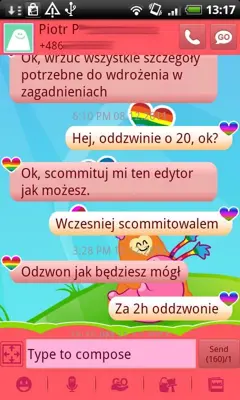 GO SMS Pro Rainbow Theme Free android App screenshot 2